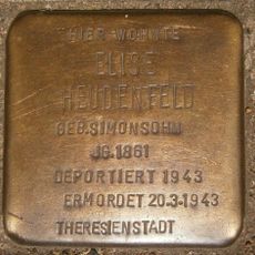 Stolperstein dedicated to Elise Heudenfeld