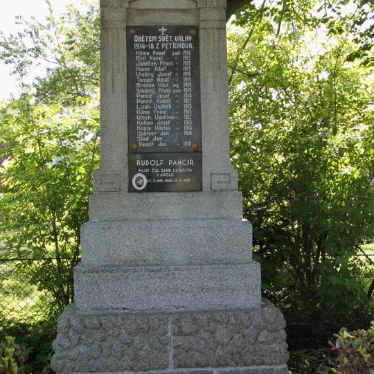 World War I and II memorial in Petříkov