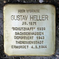 Stolperstein dedicated to Gustav Heller