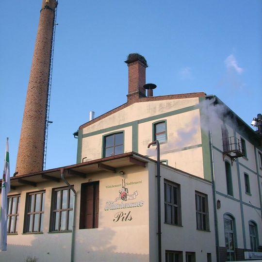 Stadtbrauerei Wittichenau; Brauerei mit Schornstein Haschkestraße 33