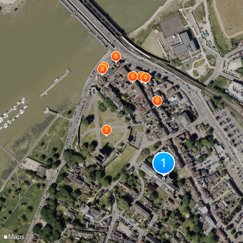 Rochester Cathedral Map