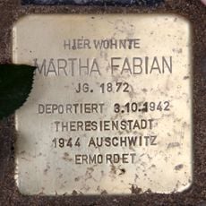 Stolperstein dedicated to Martha Fabian