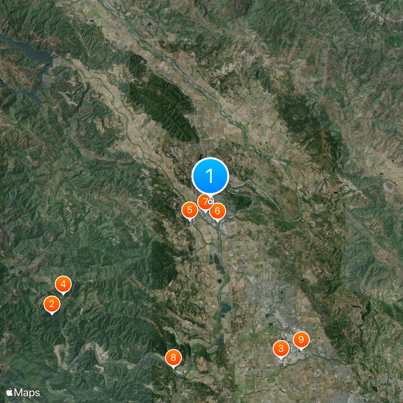 Healdsburg Mappa