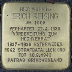 Stolperstein à la mémoire d’Erich Reising