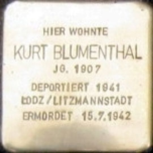 Stolperstein für Kurt Blumenthal
