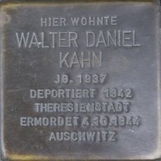 Stolperstein dedicated to Walter Daniel Kahn