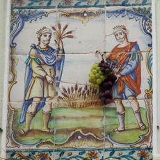 Ceramic panel of Saints Abdon and Sennen