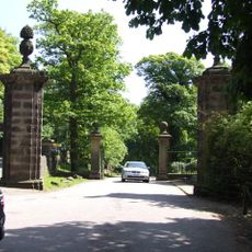 Forward gate piers to Lyme Park Drive