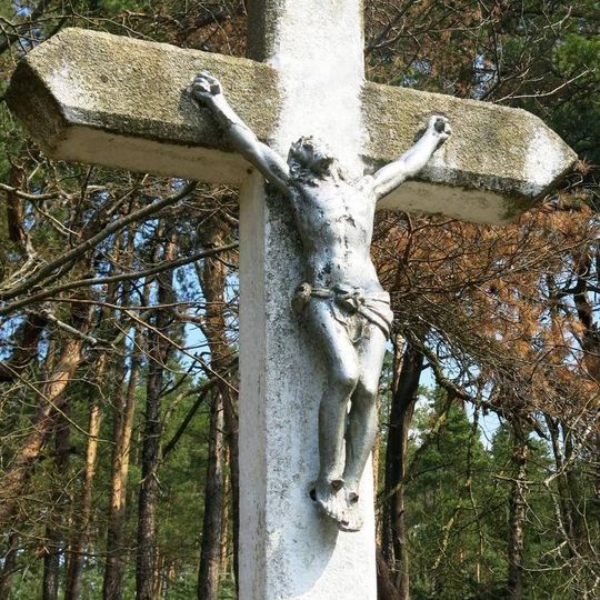 Kříž na vyhlídce Kalvárie u Pozorky u Kladrub