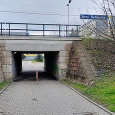Železniční most přes chodník u řečkovického nádraží