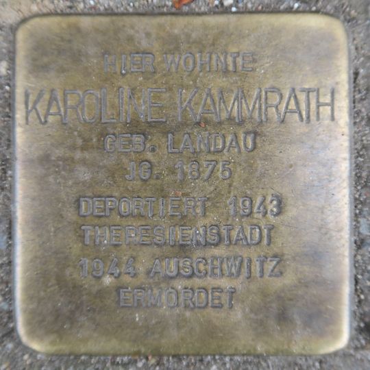 Stolperstein en memoria de Karoline Kammrath