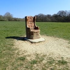 Throne seemingly carved from a tree