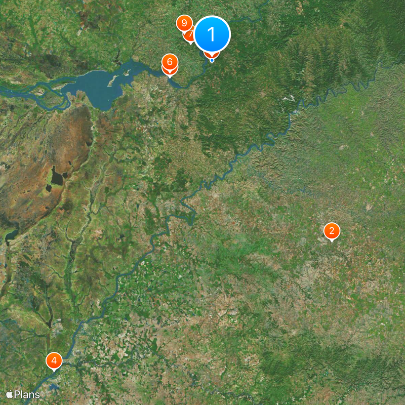 Jesuitenreduktionen der Guaraní Karte