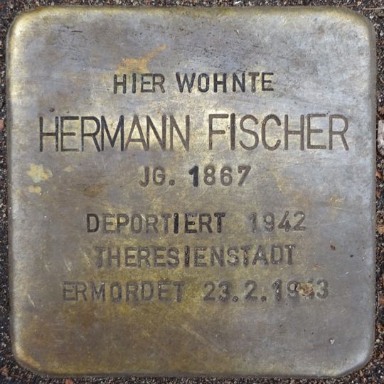 Stolperstein dedicated to Hermann Fischer