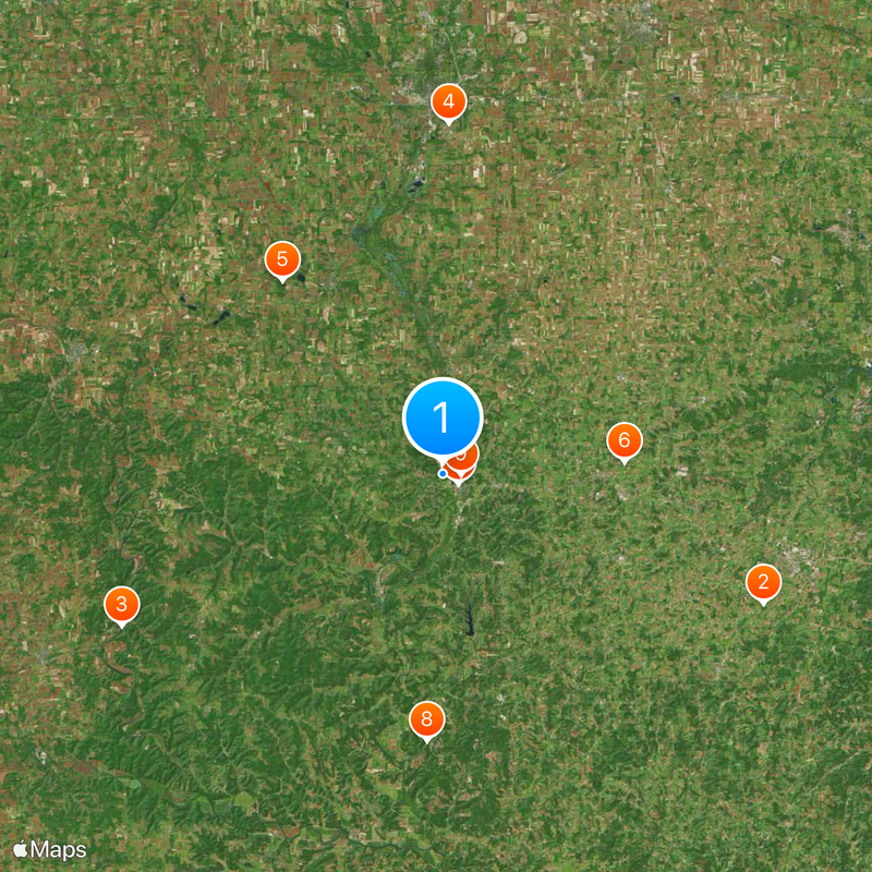 Condado de Holmes Mapa