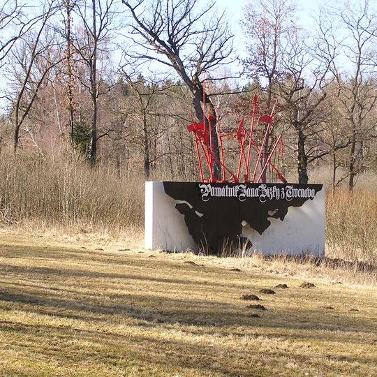 Poutač u vjezdu do areálu Žižkova rodiště