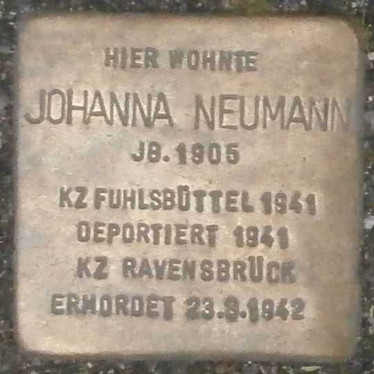 Stolperstein en memoria de Johanna Neumann