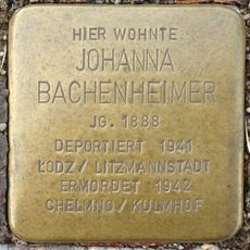 Stolperstein dedicated to Johanna Bachenheimer