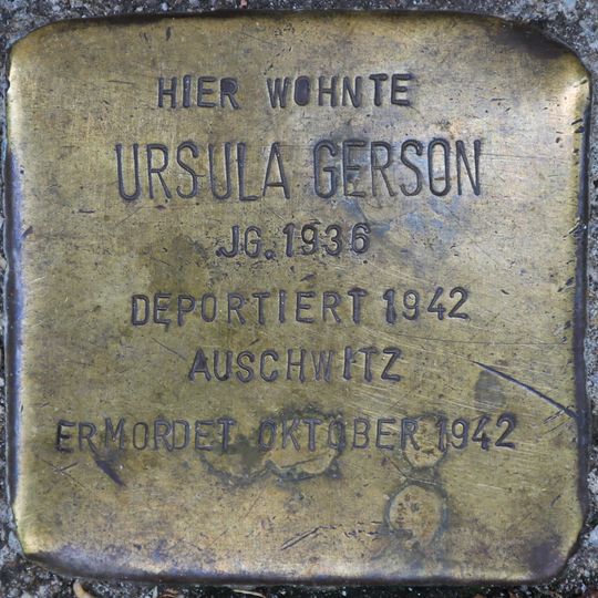 Stolperstein en memoria de Ursula Gerson