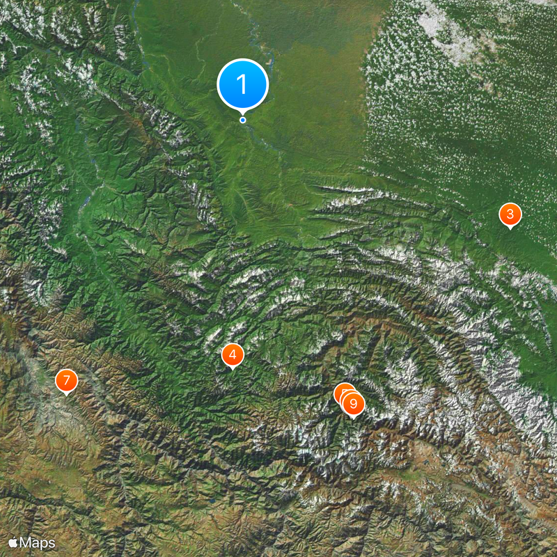Urubamba River Map