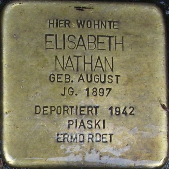 Stolperstein en memoria de Elisabeth Nathan