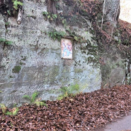 Obrázek Korunování Panny Marie na skále u silnice severně od Lipnice