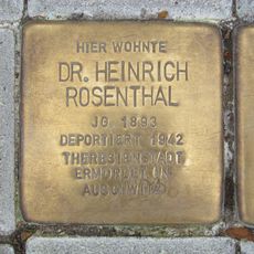 Stolperstein à la mémoire de Heinrich Rosenthal