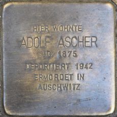 Stolperstein dedicated to Adolf Ascher