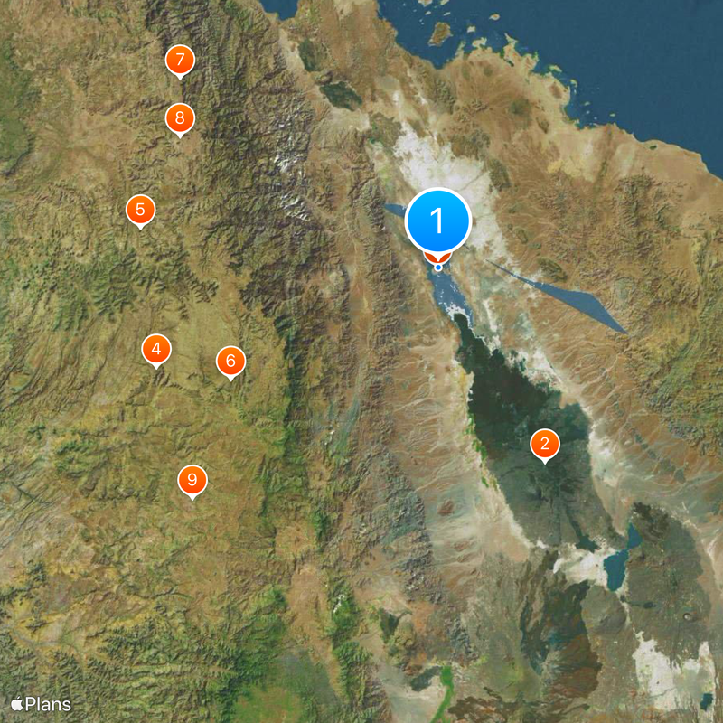 Danakil Depression Map