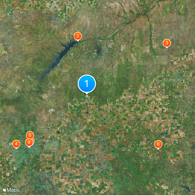 Texas Panhandle Harita