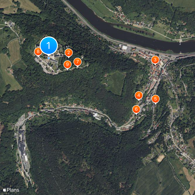 Forteresse de Königstein Carte