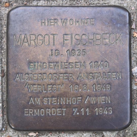 Stolperstein dedicated to Margot Fischbeck