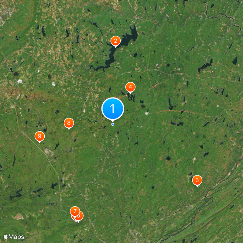 Montañas Pocono Mapa