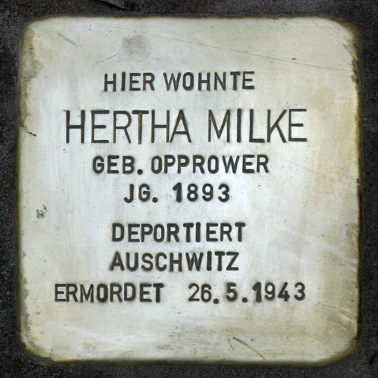 Stolperstein en memoria de Hertha Milke