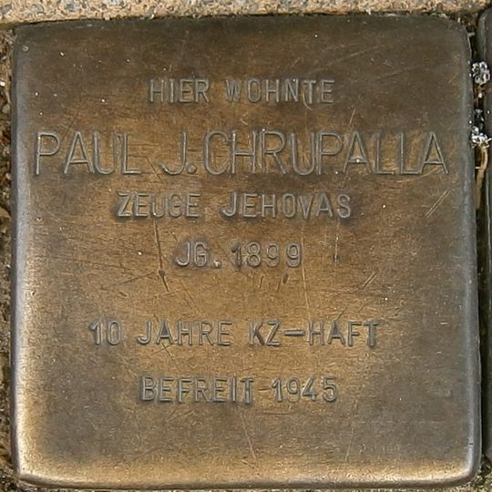 Stolperstein en memoria de Paul J. Chrupalla