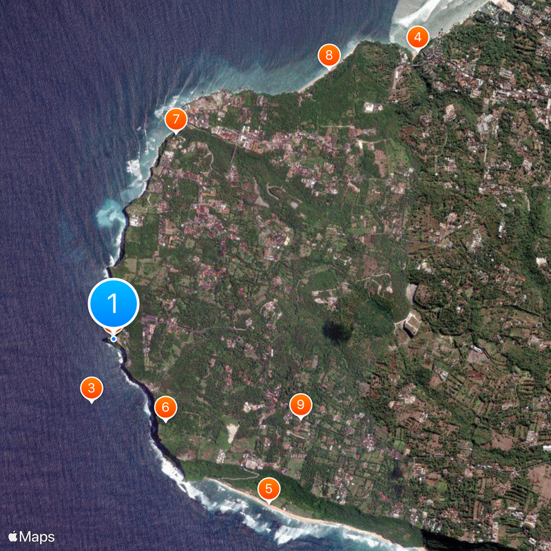 Pura Luhur Uluwatu Mapa