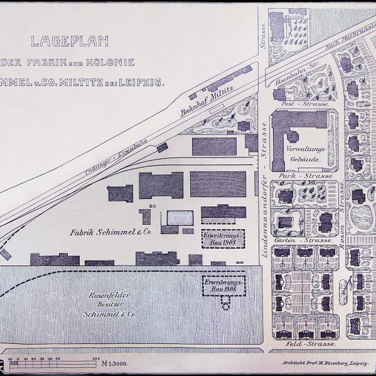 Sachgesamtheit Werkssiedlung der ehemaligen Firma Schimmel & Co Friedrich-Ludwig-Jahn-Straße 1
