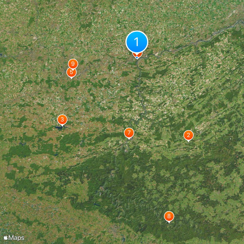 Provincia di Namur Mappa