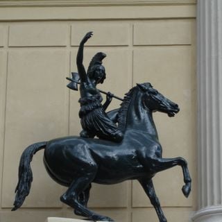 Female Warrior on Horseback