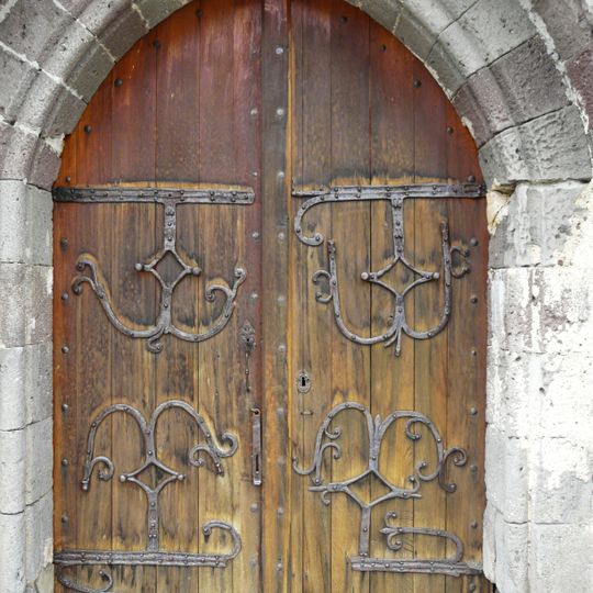 Pentures du portail sud de l'église Saint-Georges de Compains