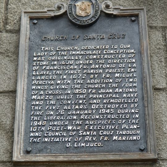 Church of Santa Cruz historical marker