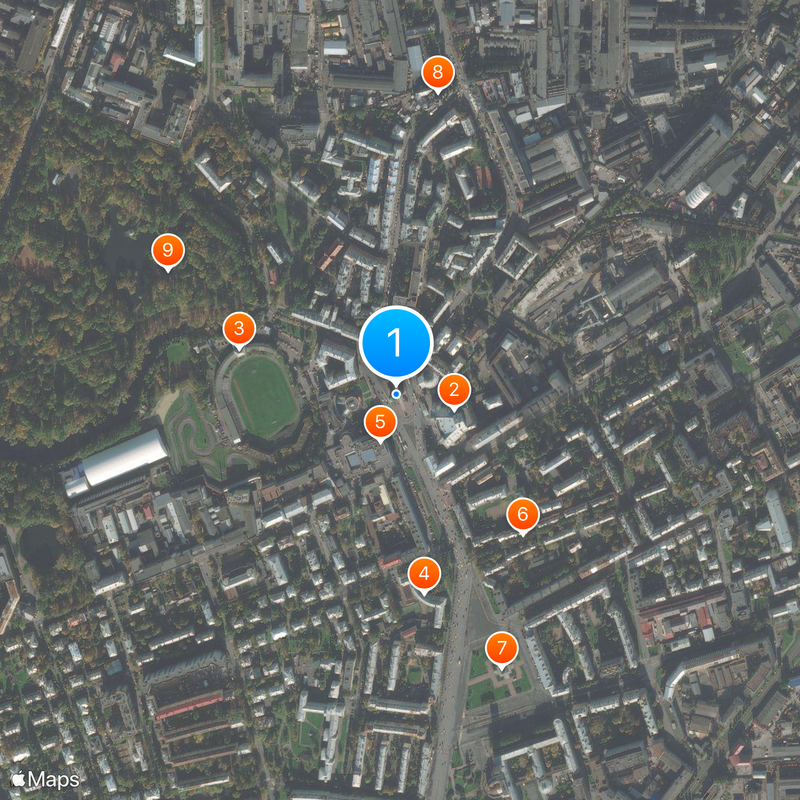 Narva Triumphal Arch Map