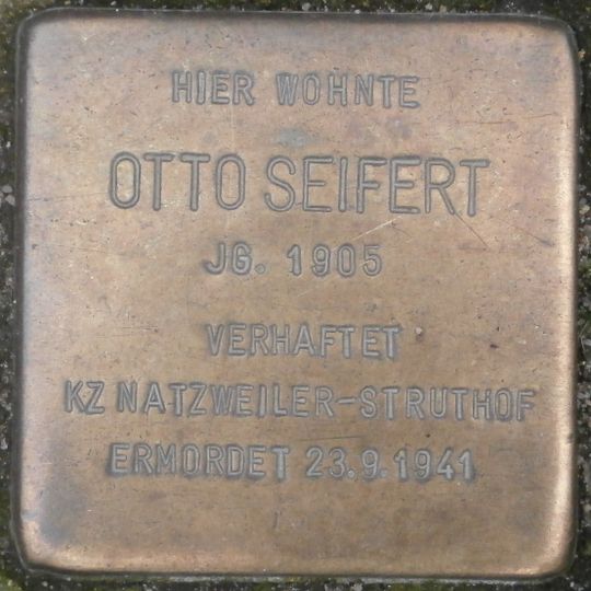Stolperstein en memoria de Otto Seifert
