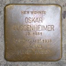 Stolperstein dedicated to Oskar Guggenheimer