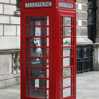 Two K2 And Six K6 Telephone Kiosks Outside The Former Hm Treasury Building