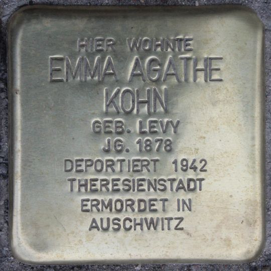 Stolperstein für Emma Agathe Kohn