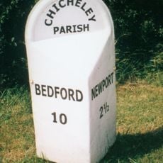 Milepost, Newport Road; NE of Chicheley Village