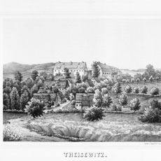 Sachgesamtheit '''Rittergut Theisewitz''' mit folgenden Einzeldenkmalen: Herrenhaus, Wirtschaftsgebäude, drei Scheunen, ein Seitengebäude und Toreinfahrt eines Rittergutes sowie nördlich des Herrenhauses gelegener Garten und Hofbaum(Gartendenkmale