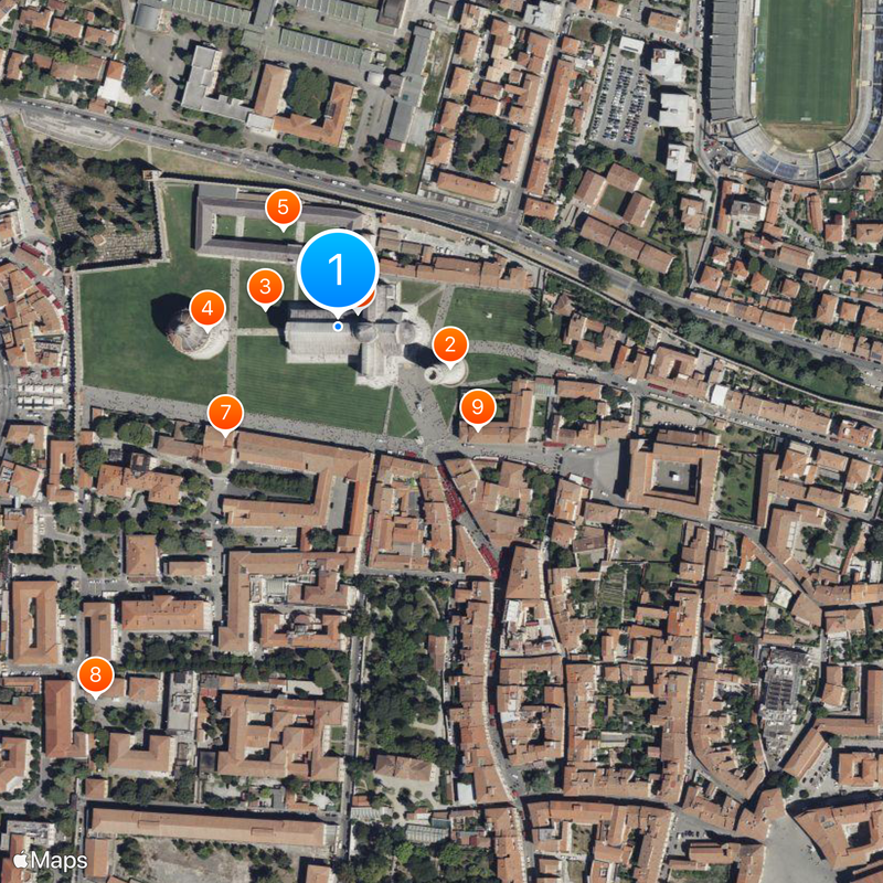 Kathedraal van Pisa Kaart