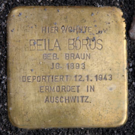 Stolperstein en memoria de Beila Borus